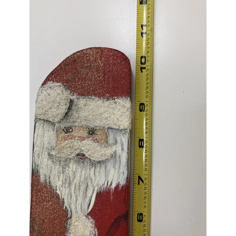 Handmade Painted‎ Wooden Santa Shelf Leaner Decor Primitive Country Folk Art 10